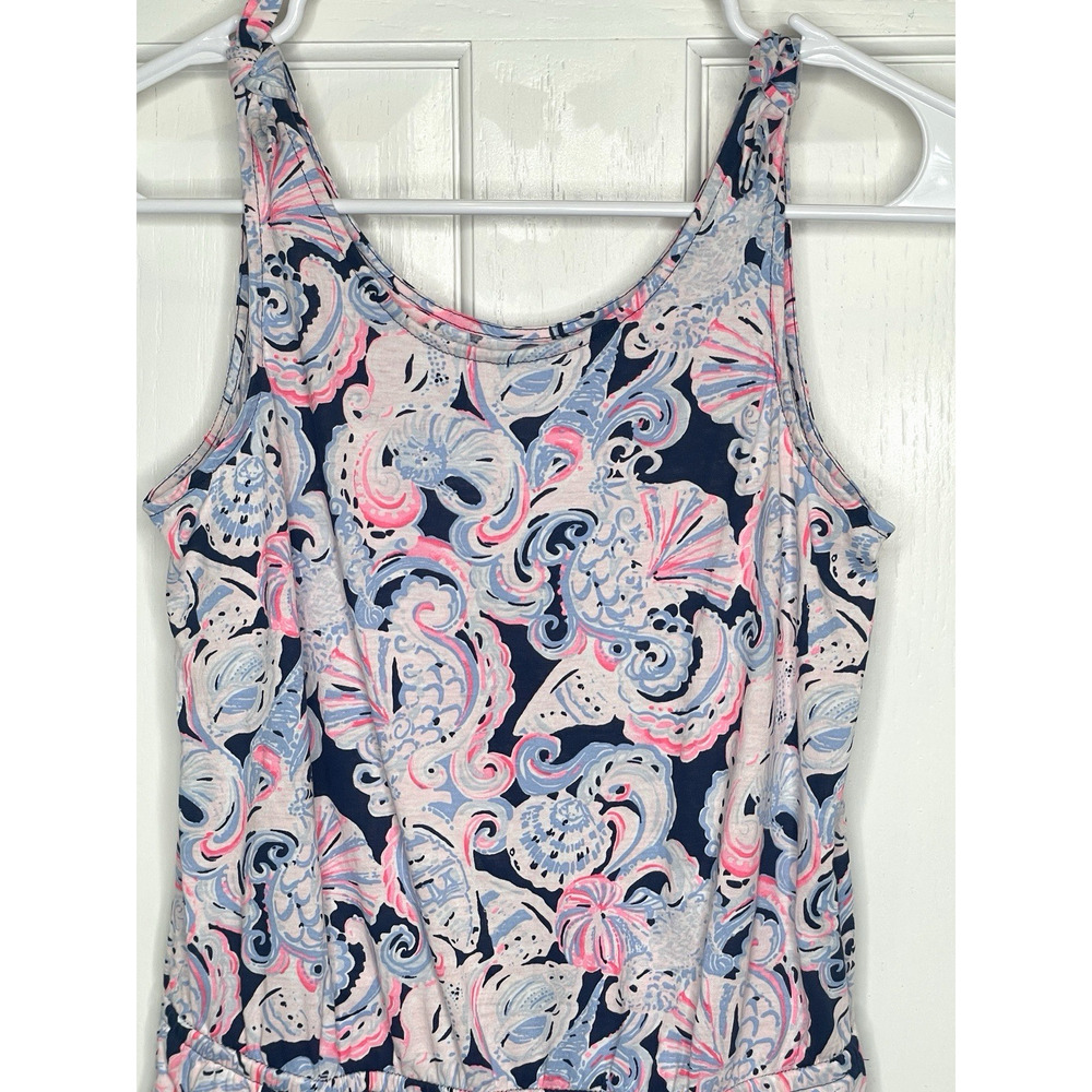 Lilly Pulitzer Cady Romper Girls Size XL 12-14 100% Cotton Slub Beachy Colorful - Picture 3 of 8